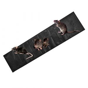 YJZQ Planche à Souris Piège à Colle Grandes Plaques Autocollante 5PCS Tapis Magic Attrape Mouche Coussin Anti Rat et Anti Souris Noires 1.2m X 28cm (YJZQ, neuf)