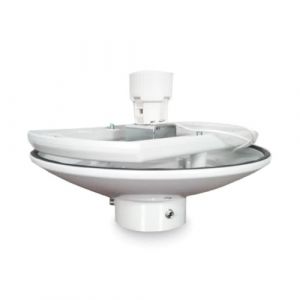 EXTRUMOL - Base lumineuse en polycarbonate gris pour globe lumineux avec bouche 17/19 cm - Capuchon E-27 - Luminaire extérieur (EXTRUMOL, neuf)