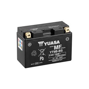 Yuasa YT9B-BS Batterie moto AGM 12 V 120 CCA pr&eacute;-remplie et pr&ecirc;te &agrave; l'emploi (E-BIKERS, neuf)