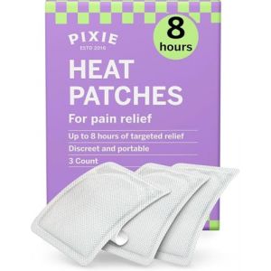 Pixie &ndash; Patchs Chauffants Antidouleur pour Crampes Menstruelles &ndash; Th&eacute;rapie Chaleur Bas-Ventre et Dos &ndash; Alternative Naturelle &agrave; la Lidoca&iuml;ne/ICY Hot &ndash; Jusqu&rsquo;&agrave; 8 h &ndash; 3 Patchs Jetables Discrets (Pixie Cup, neuf)