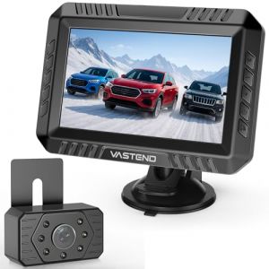 VASTEND Camera de Recul sans Fil avec 5 Pouces Moniteur, 1080P Cam&eacute;ra IP69 Imperm&eacute;able &eacute;tanche Grand Angle 150&deg;, Cam&eacute;ra de Recul Voiture Kit pour Camping Car, Camions, Pickup, SUV (HYPERLOOP LIMITED, neuf)