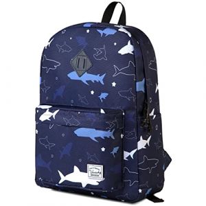 VASCHY Cartable Garcon Primaire, Sac a Dos Enfants Résistant à L'eau Mignon Préscolaire Sac à Dos Loisir à D'école, Voyage, Travail (Requin Bleu) (Vaschy, neuf)