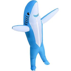 CIBES Costume gonflable de requin pour adulte -Halloween Gonflable Adulte Costume Requin pour Halloween cosplay fête (Blue) (MAOXFAN TORS LTD, neuf)