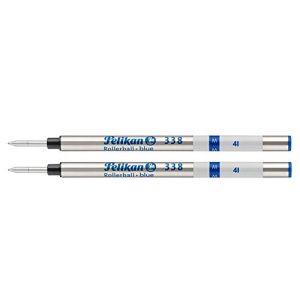 Pelikan 338 Recharge pour stylo roller Pointe moyenne Bleu Lot de 2 (Albora-Pens, neuf)