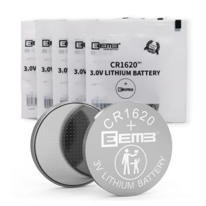 EEMB 5 Pack CR1620 Batterie 3V Batterie au Lithium Bouton Coin Batterie 1620 ECR1620, DL1620 pour Montre, Boîte à Clés, Calculatrice, Téléommande de Voiture, Jeux Mobiles, Jouets (All Things Lithium, neuf)