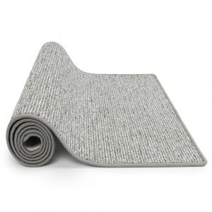 KARAT Tapis de Passage - Tapis de Couloir Surface et Envers antidérapant - Vendu au mètre - Tapis de Cuisine - Tapis pour Cuisine, Couloir et Salon (Geneva 80 x 250 cm, Gris argenté) (Velvet Trading, neuf)