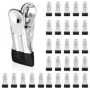 Pinces à Linge en Acier Inoxydable,30PCS Pince à Linge INOX,Pinces Robustes pour Suspendre Les Vêtements,Multifonctionnelles Antidérapantes pour Vêtements,Serviettes,Chaussettes,Photos,Collations (Jiayimy, neuf)