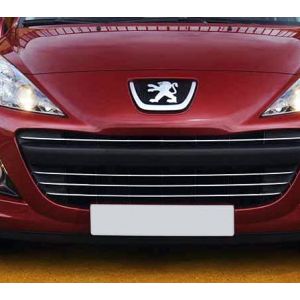 Luxyline Baguette de calandre chromée pour Peugeot 207 06-12 Peugeot 207 CC 07-15 Peugeot 207 SW 07-13 (Luxyline, neuf)