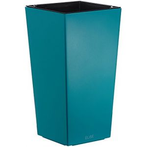 Plastkon Décoration Pot en de et Outdoor Pot Elise Mat 25 cm, Turquoise (VISO TRADE, neuf)