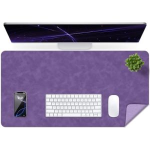 Tapis de Bureau Vieilli en Cuir, Tapis D'ordinateur Imperm&eacute;able, Tapis de Bureau Facile &agrave; Nettoyer, Sous-Main et de Clavier pour le Bureau, Tapis de Bureau Grand Tapis D'&eacute;criture (Violet, 90x43cm) (YoursTrust-EU, neuf)