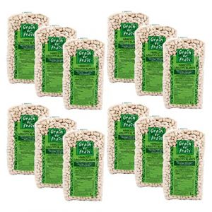 Lot 12x Haricot lingot blanc - Grain de Frais - paquet 1kg (Toilinux, neuf)