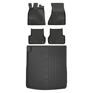 MOTOS Kit de tapis de voiture et de tapis de coffre en caoutchouc pour Audi A6 C7 2011-2018 Améliorez votre confort de voyage avec tapis antidérapant voiture 3D- Tapis de sol voiture tous temps, prote (MOTOS EU, neuf)