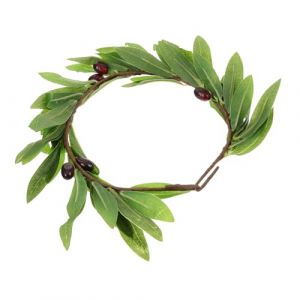 VICASKY 1Pc Couronne De Feuilles D'Olivier Simulé Fleur Fille Accessoires De Cheveux Couronne De Tête De Fleur Couronne De Feuille Couronne De Porte D'Entrée Couronne De Fleurs De (Micanties, neuf)
