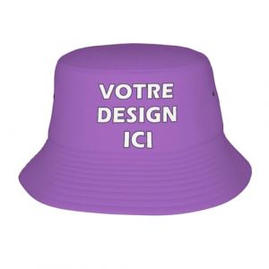 ROHBVMN Casquette Personnalisable Bob personnalisée Chapeau de Pêcheur personnalisé – Casquettes Votre Propre Casquette, Chapeau de Soleil en Coton Anti-UV personnalisée en Gros pour Hommes & Femmes (Magasin sur Mesure 2025 Fr, neuf)