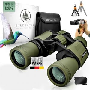 Birkental Jumelles pour Adultes 10x50 avec Accessoires - Zoom HD, &eacute;tanche, l&eacute;ger, Compact - adapt&eacute; &eacute;galement aux porteurs de Lunettes - Large Champ de Vision - pour la Chasse, l'astronomie (Vert) (Birkental Deutschland, neuf)