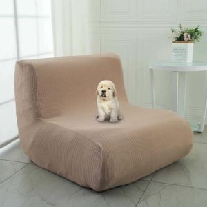 ZXLVCU Housse de Chauffeuse Extensible, Housse Fauteuil sans Accoudoir, pour Chaise Togo, Canap&eacute;s Paresseux, Anti-Rayures, Lavable en Machine (Khaki) (ZXLVCU品牌已备案, neuf)