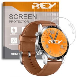 REY [Lot de 3] Verre Trempé Universal pour Montre 38mm, Protecteur d'écran qualité supérieure ¡¡¡Mesurez Avant d'acheter!!! (REY ®, neuf)
