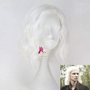 ESPADE Cosplay Wig Game of Thrones Viserys Targaryen Cosplay Perruque Daenerys Brother Cheveux Blancs Perruque Costume Mens Targaryen Perruque (good stuff A, neuf)