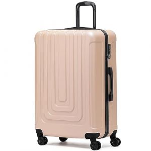 Flight Knight Premium Lightweight Suitcase - Built-in Side Lock - 8 Spinner Wheels - ABS Hard Shell Check in Highly Durable Luggage - Medium - 67x45x26cm (Prime Brands Group FR, neuf)