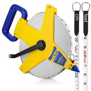 S&R Mètre Ruban 100 M d'Arpenteur Décametre en fibre de Verre 100 M / 13 mm. Flexométre Professionnel. (Werkzeugbar, neuf)