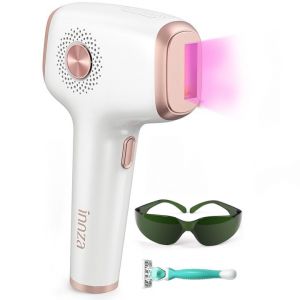 INNZA Epilateur Lumi&egrave;re Puls&eacute;e Avec Syst&egrave;Me De Refroidissement Par Glace, 999,999 Flashs IPL Epilation, 2 Modes 9 Niveaux Dnergie Lumi&egrave;re Puls&eacute;e Epilation pour Hommes/Femmes/Visage/Corps (INNZA BEAUTY, neuf)