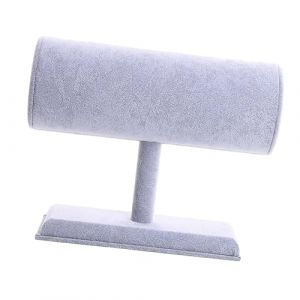 Oshhni Pr&eacute;sentoir &agrave; Bandeaux En Forme de T, Support pour Bandeaux, Multifonctionnel et Robuste, Id&eacute;al pour Les Bijoux de Cheveux et D'oreilles, Velours Gris (oshhnieu, neuf)