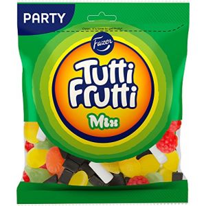 Fazer Tutti Frutti M&eacute;lange de r&eacute;glisse, salmiak et vin fruit&eacute; Bonbons &ndash; Sac de f&ecirc;te &ndash; 350 g (Nordic_NINJA_Store, neuf)