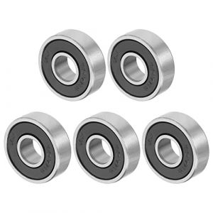 QUARKZMAN 607-2RS 7x19x6mm Billes Roulements x 5PCS Chrome Acier pour Machines et Outils, [Double Scellé] (QUARKZMAN, neuf)