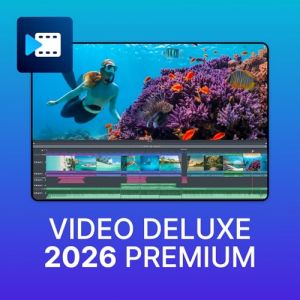 MAGIX Video deluxe 2026 Premium: Le montage vidéo pour tous | Programme d'édition vidéo | Éditeur vidéo | pour Windows 10/11 PC | 1 licence de téléchargement sur PC pour 2 appareils (ProTrade Distribution, neuf)