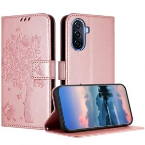 JayModCase Coque pour Huawei Nova Y70 / Y70 Plus, Coque Portefeuille Housse Cuir avec Porte Cartes et b&eacute;quille Fermeture magn&eacute;tique &Eacute;tui pour Huawei Nova Y70 - Or Rose (HXM STORE - EU, neuf)