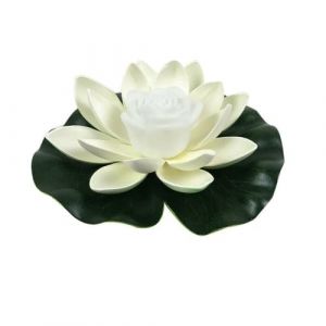 AOLI Lumières LED flottantes à énergie solaire en forme de fleur de lotus pour bassin, piscine, jardin, paysage, blanc (Ausuky Online, neuf)
