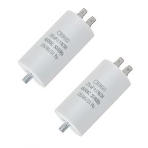 2 Pièces CBB60 25µF 450V Condensateur de Démarrage 25uf pour Moteur Monophasé, Condensateur Moteur 40 x 70 mm, Tension 450V AC, Idéal pour Machines à Laver, Sèche-Linge, Pompes, Réfrigérateurs (pingdingshanxiaoyaoshangmaoyouxiangongsi, neuf)