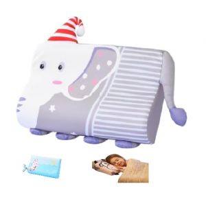 ZWOIVHE Somniva - Oreiller pour Enfants, Favorise Un Sommeil R&eacute;parateur, Motif Animalier, Confort Respirant, Oreiller pour La Sieste des Enfants, Taie d'oreiller Amovible (Un &eacute;l&eacute;phant,M（50 * 30 * 7）) (ZWOIVHE, neuf)
