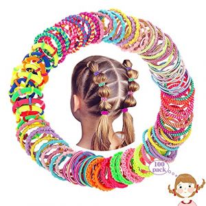 100 Pi&egrave;ces Elastique Cheveux Bebe, XCOZU Petits Elastique Cheveux Fille Lot Elastique Cheveux Enfant, Mini Chouchou Enfant Multicolor Accessoires Cheveux Enfants (Xialingmin, neuf)