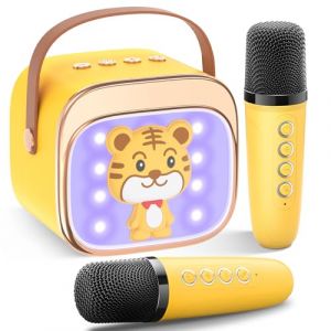 LUVTOY Machine Karaoke Enfant avec 2 Micros Enfants: [Personnalisation Exclusive] - Karaoké pour Enfants - Jouet Fille 3-10 Ans - Cadeau Paques Garçon 3-12 Ans - Micro Enfant pour Chanter Jouet (QIAOXIUJIAN INVESTMENT LTD, neuf)