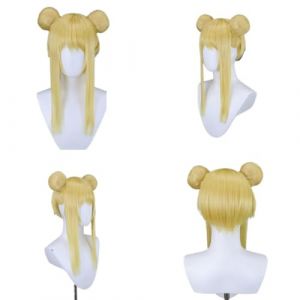 XLXL Halloween Cosplay perruque compatible with Fairy Tail Lucy Heartfilia (VintGaoGold, neuf)