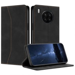 Mo-Beauty Coque Compatible avec pour Huawei Honor 50 Lite/Nova 8i, Etui Protection Housse en Cuir PU Portefeuille Rabat Clapet Case, Pochette Flip Magn&eacute;tique &Eacute;tui Case Coque Cuir (Noir) (Yellow & Valley, neuf)