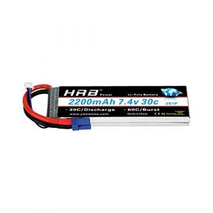 HRB 7.4V 2200mAh 30C 2S LiPo Batteries avec connecteur EC2 pour H501s 4-xis RC Voiture RC Hélicoptère RC Avion RC Hobby RC Bateau RC Truck (HRB POWER Official store, neuf)