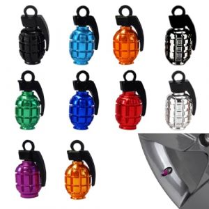 Bouchons valve aluminium, 10 pièces couvercle valve pneu voiture, bouchons valve pneu, bouchons valve voiture, voiture, SUV, moto, pneu voiture aluminium, valve Schrader, moto, vélo (TQP CADEAU SARL, neuf)