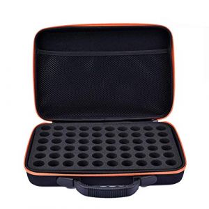 Boîte Huile Essentielle, 60 Trous Boîte De Rangement pour Huiles Essentielles 10ml 15ml, Antichoc Étui De Transport D'huile Essentielle, Organisateur De Vernis À Ongles/Huile Essentielle (wulea, neuf)