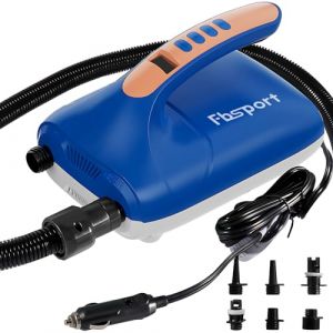 FBSPORT Gonfleur Electrique Paddle 20PSI, 12V DC Pompe Paddle Electrique avec Fonction d'arrêt Automatique et Affichage LCD, Gonflage et Dégonflage 2 en 1 pour SUP, Bateaux Gonflables, Kayaks, Matelas (LK-KUDAMZ, neuf)