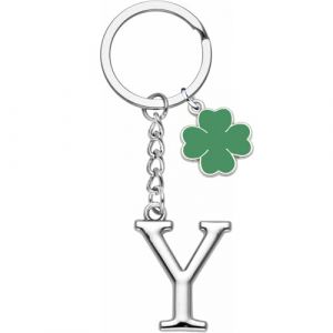 YJYJZX Porte-cl&eacute;s avec Lettre Initiale A-Z 26 Pendentif - Cadeau Argent pour Amis, Soeurs, Femme et Homme Anniversaire (yiwushiwojudianzishangwuyouxiangongsi, neuf)