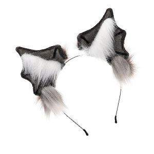 Veemoon Bandeau diable chauve-souris peluche -t&ecirc;te oreille de chauve-souris couvre-chef oreilles d'animaux halloween hallowen coiffe d'horreur cosplay bandeaux d'oreille d'animal Grey (hagan panting, neuf)