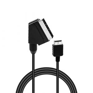 Mcbazel Câble SCART RGB AV Premium pour consoles PS1/PS2/PS3 PAL 180 cm, câble de conversion de signal vidéo de haute qualité - Non compatible avec les systèmes HDMI ou NTSC (TransChased, neuf)