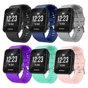TopPerfekt Bracelet de montre Compatible avec Garmin Forerunner 35, de Remplacement en Silicone Souple pour Garmin Forerunner 35 Smart Watch, Fit 5.11 "-9.05" (130-230 mm) Poignet (6 Couleurs /1) (TopPerfekt FR, neuf)