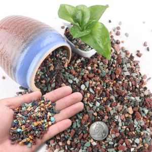 CHEOAR M&eacute;lange de Pierres de Lave 1.4 kg(3 IB) pour Plantes - 3-6mm cailloux decoratif pour vase-Drainage pour Cactus, Bonsa&iuml; et Succulentes - D&eacute;coration de Jardin, Vase et Terrarium (Zhuo-Eu, neuf)