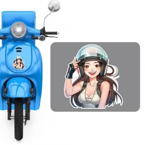 Autocollant de voiture de course de moto de fille de motard, autocollant de moto de cavalier f&eacute;minin - Autocollant de pare-chocs et de moto accrocheur,Autocollants automobiles Autocollant de (spolert, neuf)