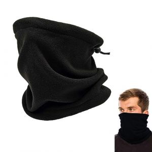 Cache-Cou Col Nez Hiver, Hiver Polaire Cache-cou, Cache Cou Tubulaire D'hiver, Cache-cou Tricot&eacute; Homme Et Femme, Cache Cou Polaire Chaude Moto Ski, Multifonctionnelle Tubulaire &Eacute;charpe, Noir (charey, neuf)