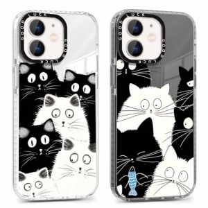 Xylota 2 Pi&egrave;ces Coque pour iPhone 12 Mini 5,4", Transparente Mignon &Eacute;tui avec Anim&eacute; Motif Chat, Ultra Mince TPU Bumper Souple Silicone Housse Antichoc Protection Case Cover pour iPhone 12 Mini (AMCREST HOLDINGS, neuf)