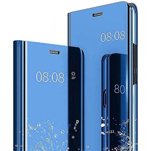 YKNIUFLY Housse &eacute;tui pour Honor 200 Coque, Mirror Case Anti-Rayures Anti-Choc Housse de Protection Clear View Cover, &Eacute;tui Cover pour Honor 200.(Bleu) (YKNIUFLY, neuf)